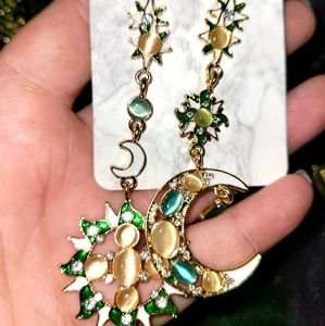 Sun and moon earrings